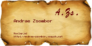 Andrae Zsombor névjegykártya