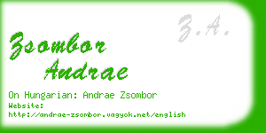zsombor andrae business card